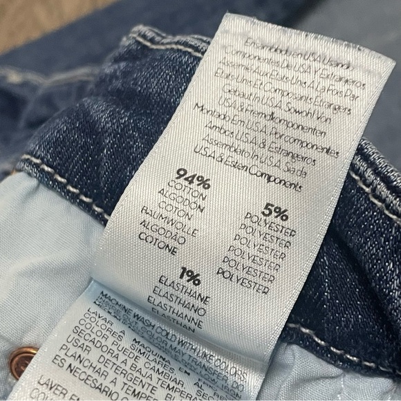 Mother Denim Blue Jeans High Waisted Looker Ankle Fray Jeans Distressed Sz 28 - Picture 9 of 12